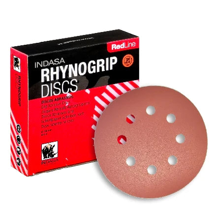 Buy Indasa 5" Rhynogrip Red Line 8-Hole Vacuum Sanding Discs, 550 Series 60