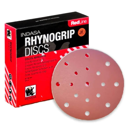 Buy Indasa Rhynogrip RedLine 6" 17-Hole Vacuum Sanding Discs (690-17 Series), Fits Festool ETS and Rotex Sanding Machines