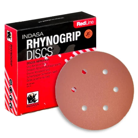 Buy Indasa Rhynogrip RedLine 6" 6-Hole Vacuum Sanding Discs, 630 Series