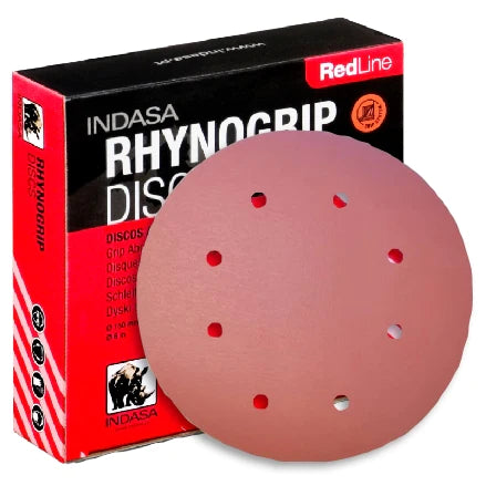 Buy Indasa 8" Rhynogrip Red Line 8-Hole Vacuum Sanding Discs, 830 Series