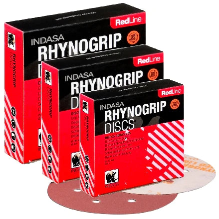 Buy Indasa Rhynogrip RedLine 6" 6-Hole Vacuum Sanding Discs, 630 Series