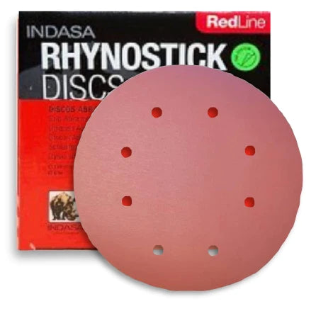 Buy Indasa 8" Rhynostick Red Line 8-Hole Vacuum Sanding Discs, 810 Series