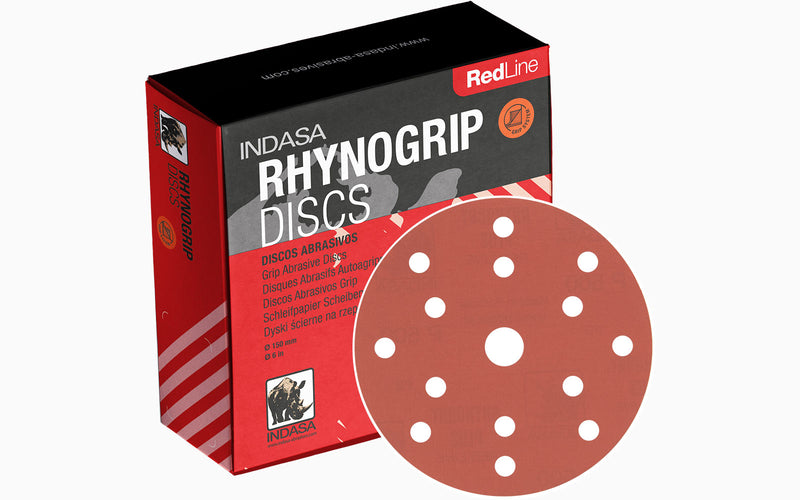 Buy Indasa Rhynogrip RedLine 6" 17-Hole Vacuum Sanding Discs (690-17 Series), Compatible with 17 Hole Sanding Machines