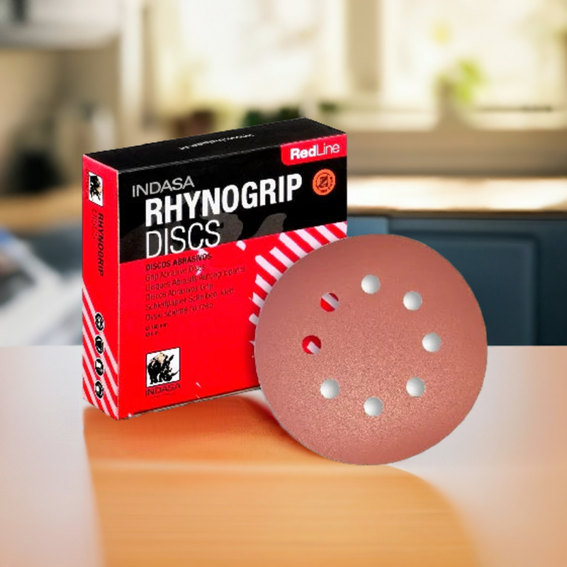 Buy Indasa 5" Rhynogrip Red Line 8-Hole Vacuum Sanding Discs, 550 Series