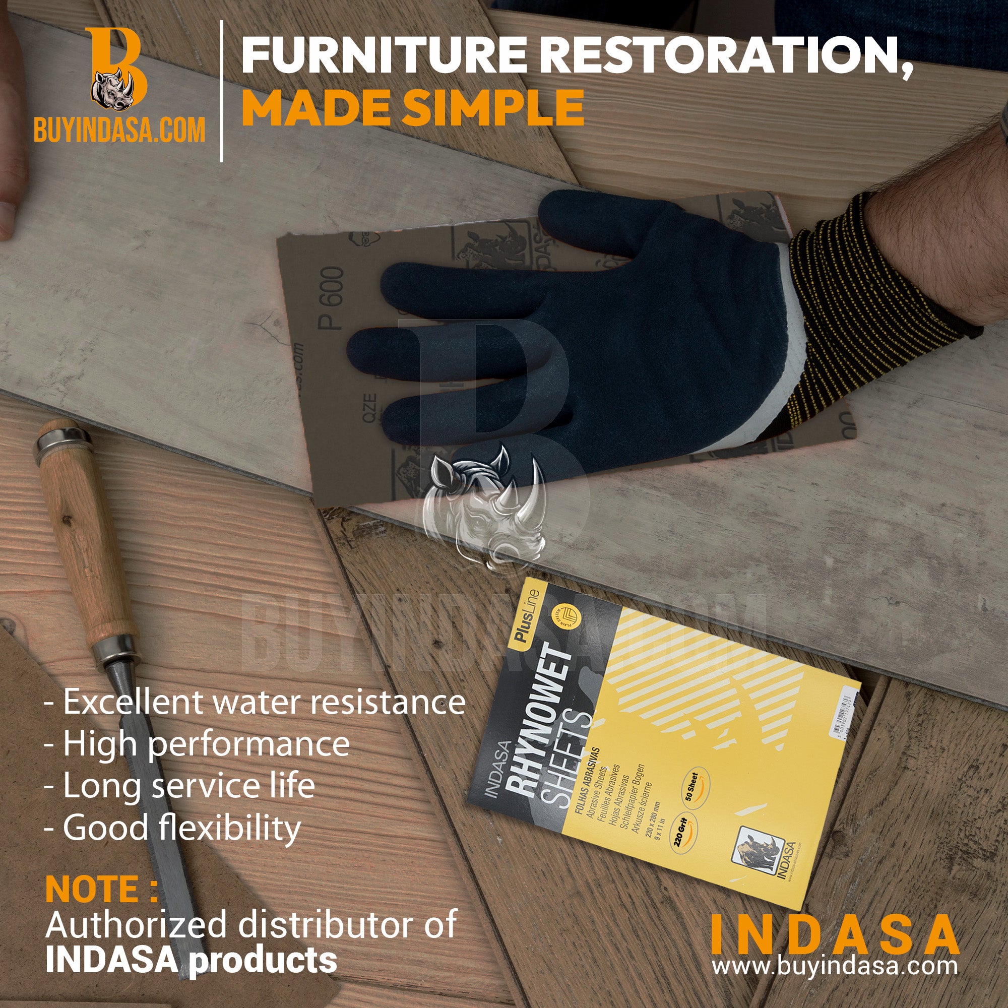 Buy Indasa PlusLine Rhynowet Wet and Dry Sanding Sheets, 1 & 2 Series
