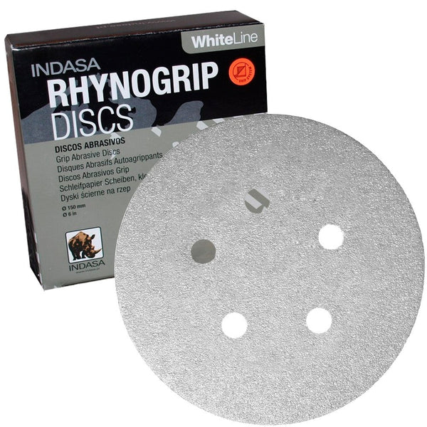 Buy Indasa Whiteline Rhynogrip 5" 5-Hole Vacuum Sanding Discs, 54 Series
