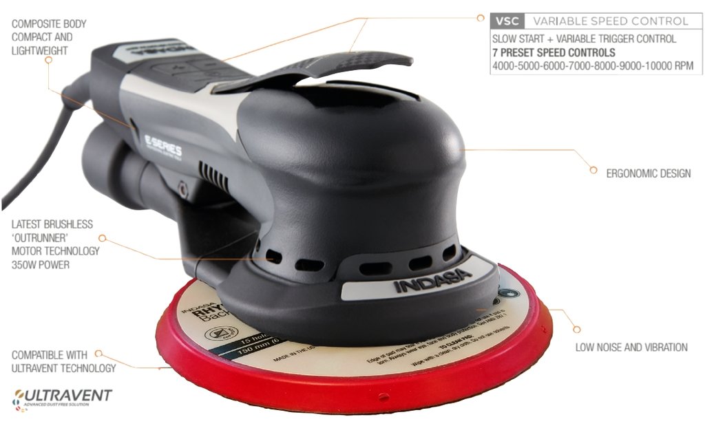 Buy Indasa Electric 5" Vacuum Ready Sander, 3/16" Random Orbit, 579565