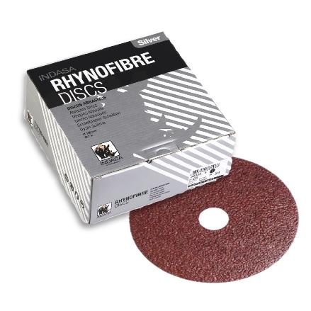 Buy Indasa 5" Rhynofibre "A" Silver Resin Fiber Grinding Discs, 1000 Series