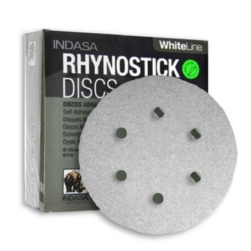 Buy Indasa Whiteline Rhynostick 6" 6-Hole Vacumm Sanding Discs (Velcro Type), 64 Series